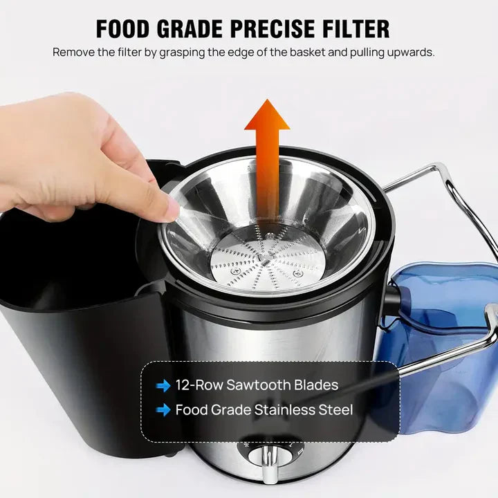 Extracteur de Jus&Légumes – Jus Fait Maison 100% Naturel, Parfait pour Enfants & Régimes Santé (Stock très limité - juste quelques pièces)