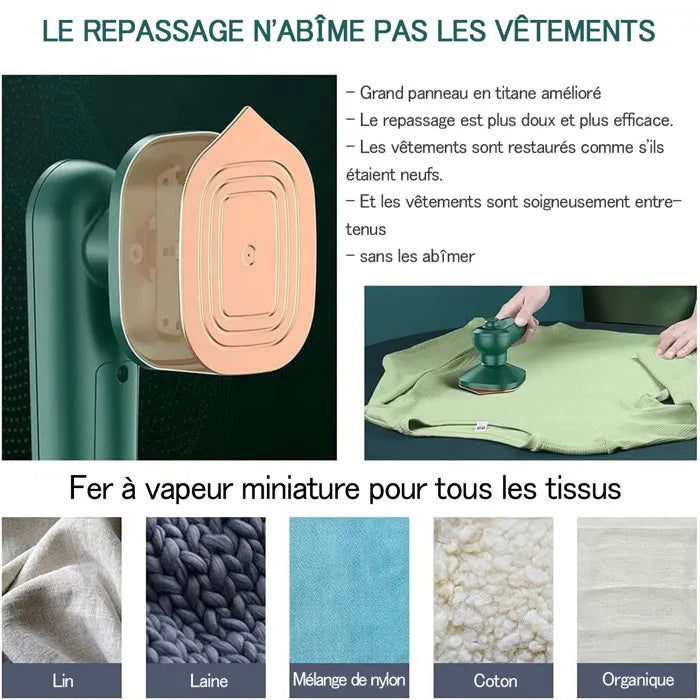 Fer à repasser compact – Élégance, efficacité et confort au quotidien