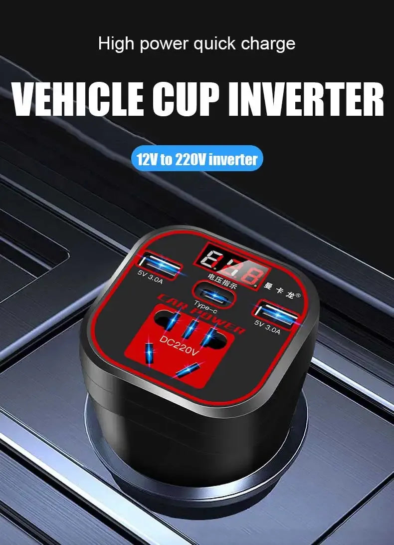 Convertisseur de puissance voiture multifonction 12V vers 220V